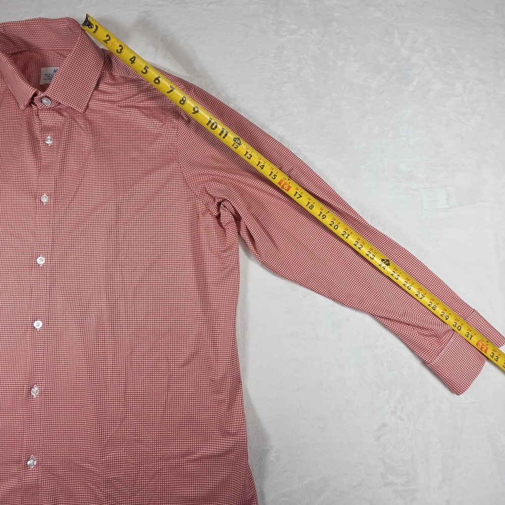 Mizzen Main‎ Shirt Mens 2XL Red Gingham Standard Long Sleeve Performance Stretch - Picture 8 of 9